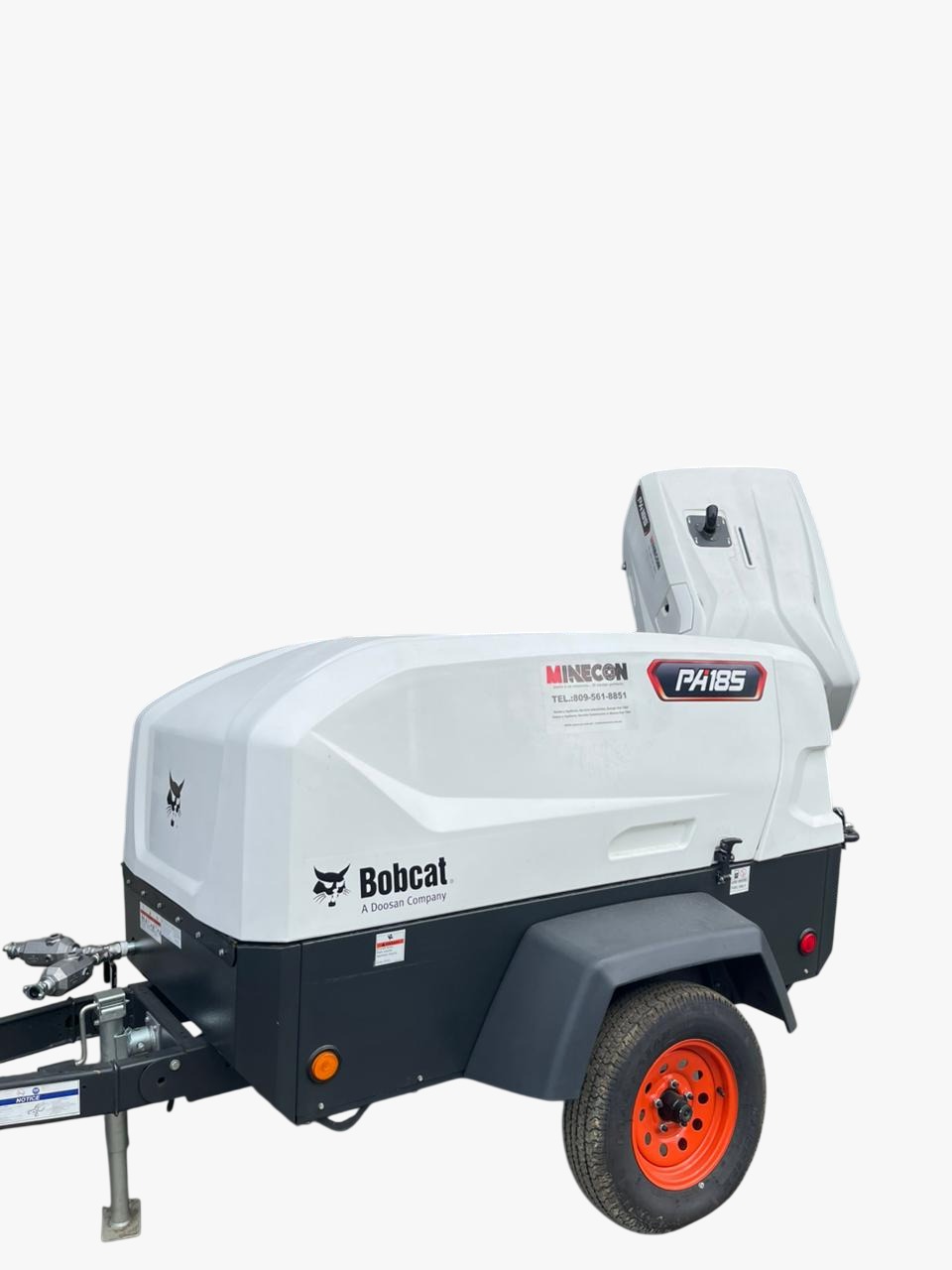 Bobcat PA185 compresor de aire portátil con branding MINECON